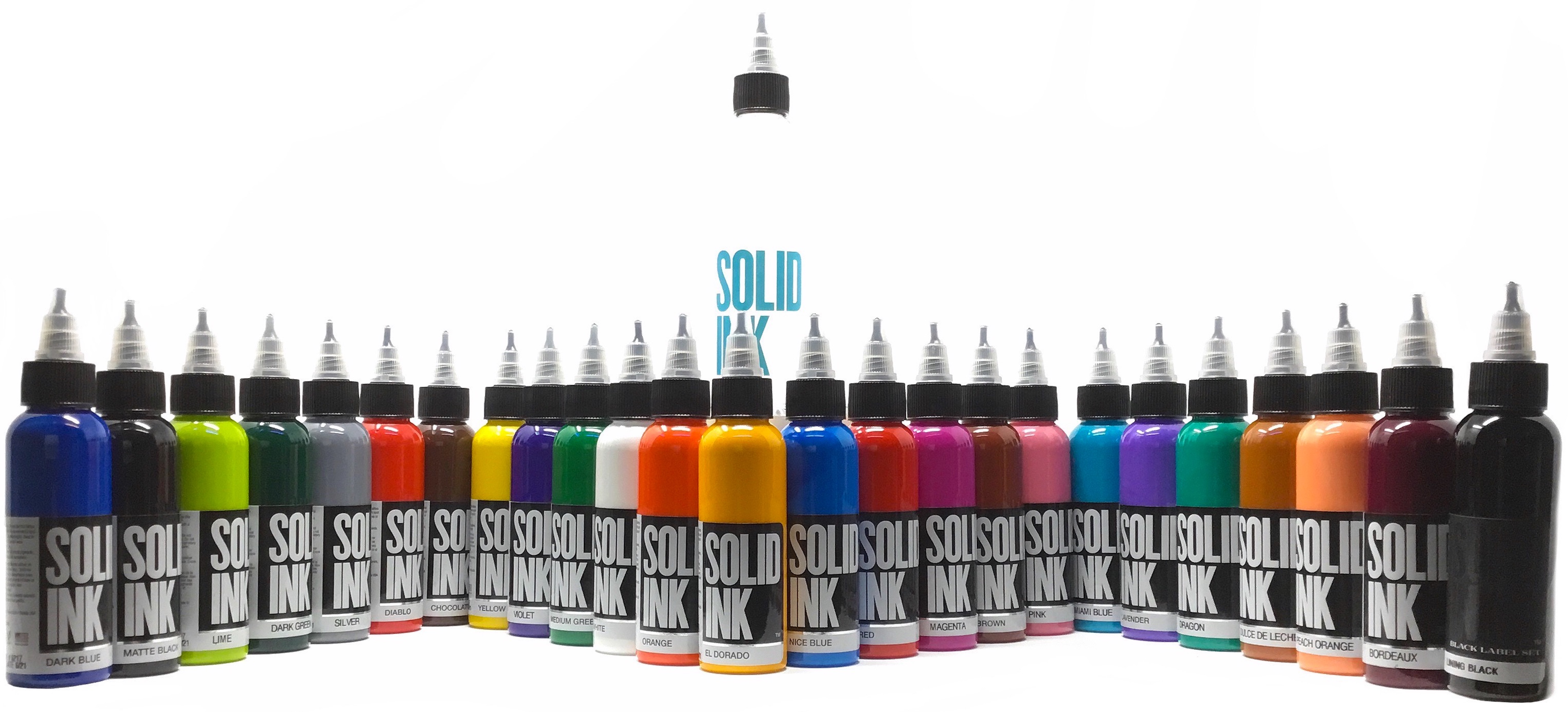 Solid Tattoo Ink 25 Color Fundamental Set